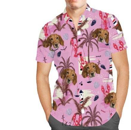 Customized Photo Printed Hawaiian Short Sleeved Casual Shirt - P12 Hub Europe