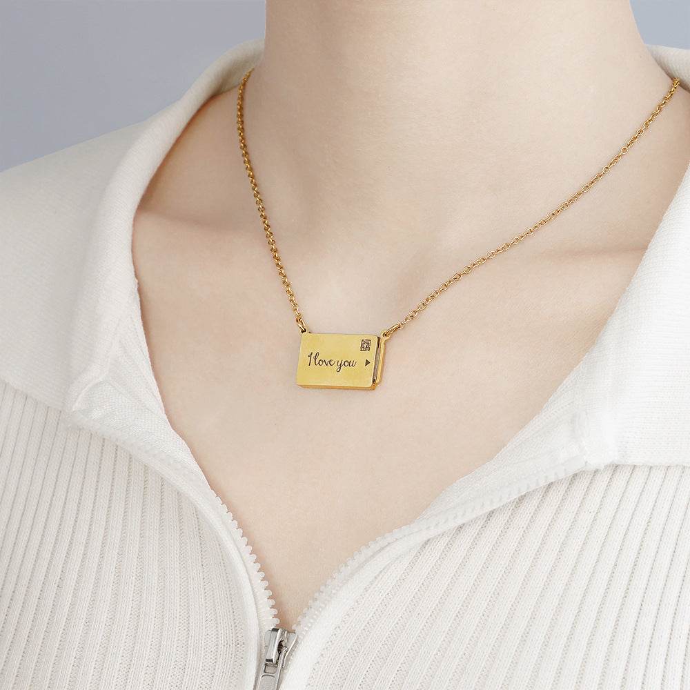 Fashion Holiday Gift Stainless Steel Letter Clavicle Chain - P12 Hub Europe