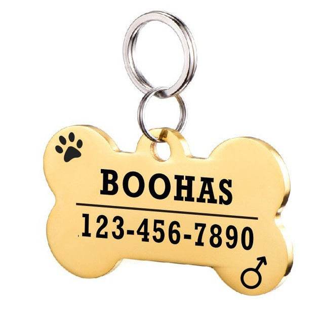 Personalized Dog ID Tag Stainless Steel Pet ID Tag - P12 Hub Europe