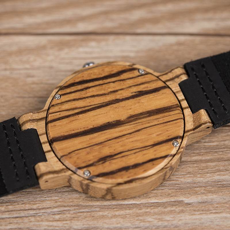 Wooden quartz watch - P12 Hub Europe