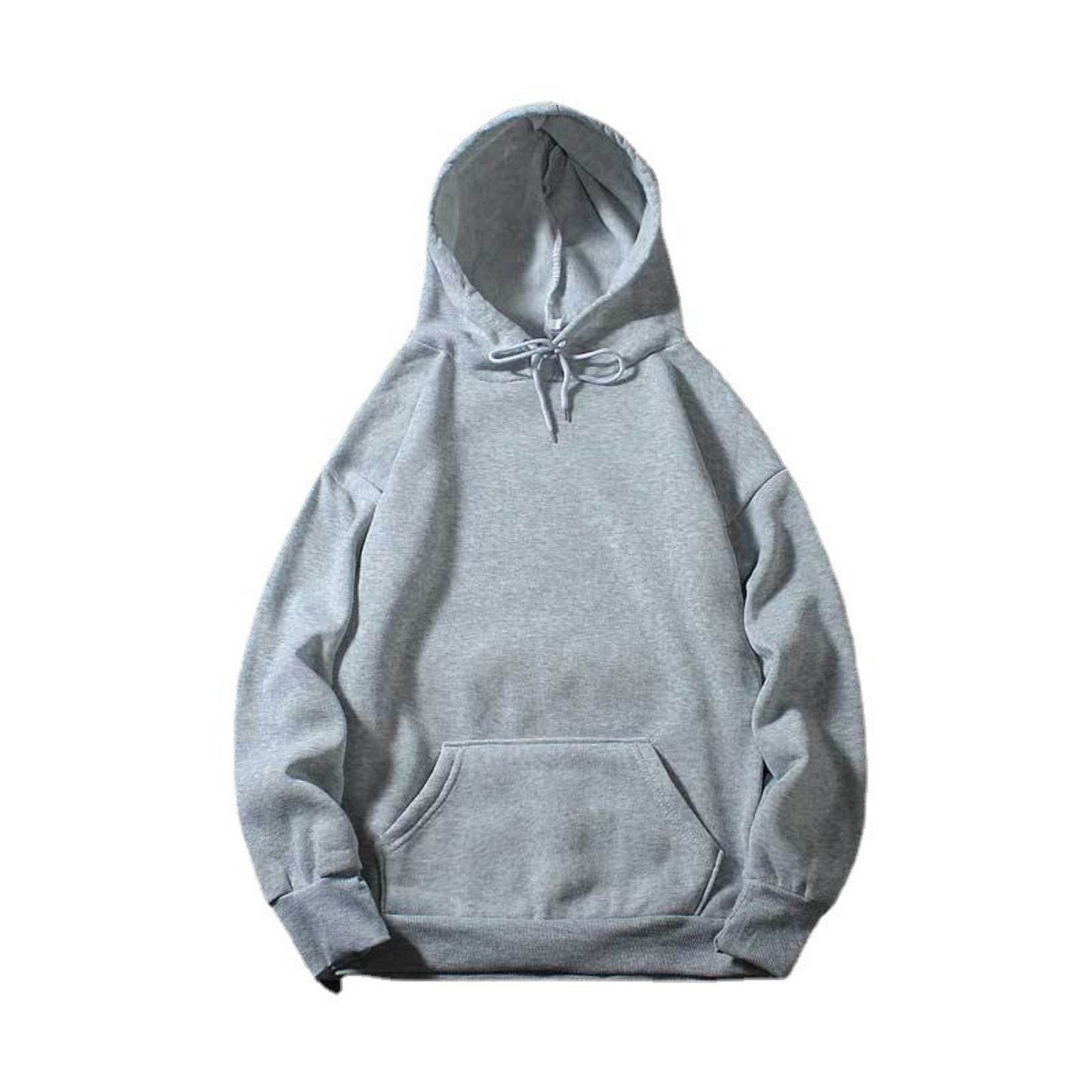 Loose Blank Hoodie With Plush Solid Color - P12 Hub Europe