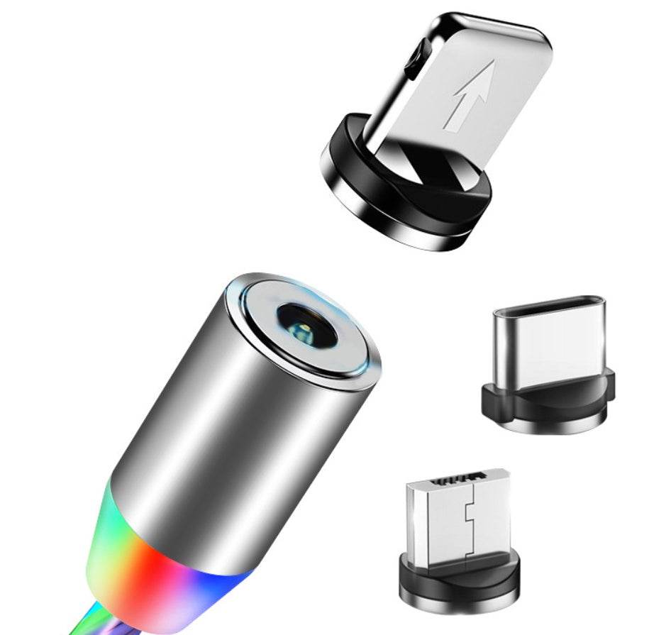 Compatible with Apple, Flowing Ligh Magnetic Streamer Data Line Cable for Iphone Android Typec - P12 Hub Europe