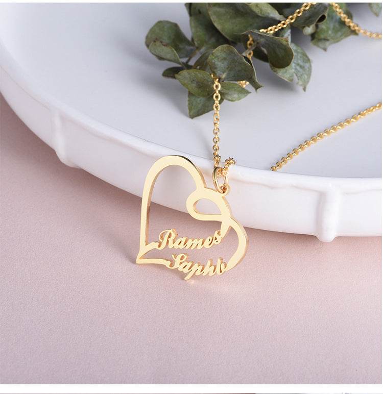 Custom heart shaped letter necklace - P12 Hub Europe