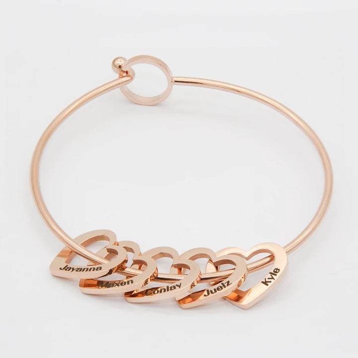 Love Bracelet Peach Heart Name Lettering Titanium Steel Bracelet - P12 Hub Europe