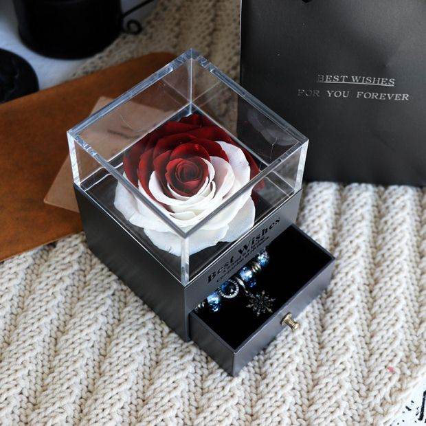 Eternal Flower Rose Jewelry Box for Birthday Presents Valentines Day Wedding Gift - P12 Hub Europe
