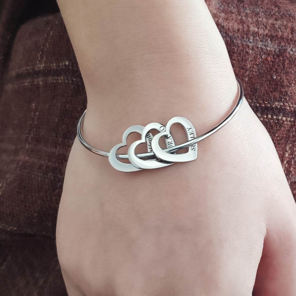 Love Bracelet Peach Heart Name Lettering Titanium Steel Bracelet - P12 Hub Europe