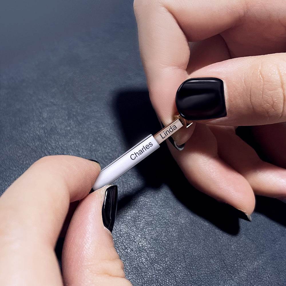 Customize Lovers Name Stainless Steel Necklace Remember Your Most Meaningful Phrase Word - P12 Hub Europe