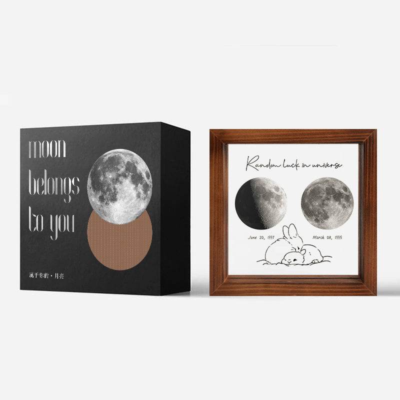 Customized Transparent Moon Frame For Couples On The Day Of Birth - P12 Hub Europe