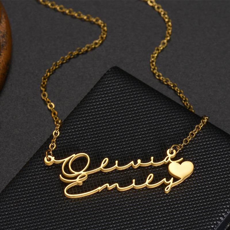 Stainless Steel English Double-layer Pendant Necklace - P12 Hub Europe