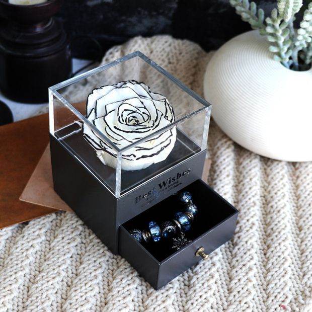 Eternal Flower Rose Jewelry Box for Birthday Presents Valentines Day Wedding Gift - P12 Hub Europe