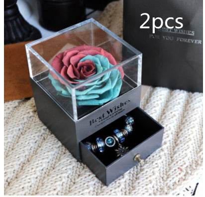 Eternal Flower Rose Jewelry Box for Birthday Presents Valentines Day Wedding Gift - P12 Hub Europe