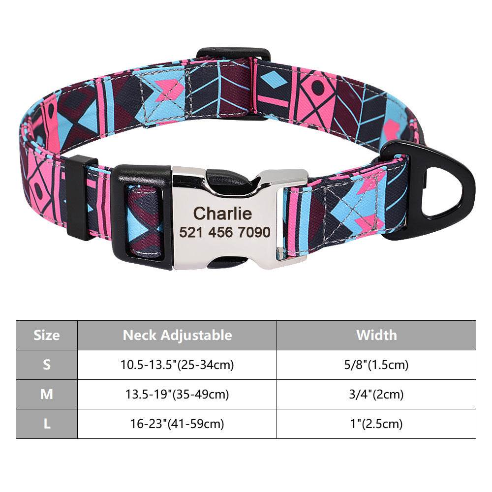 Nylon Pet Collar Personalized Customization - P12 Hub Europe