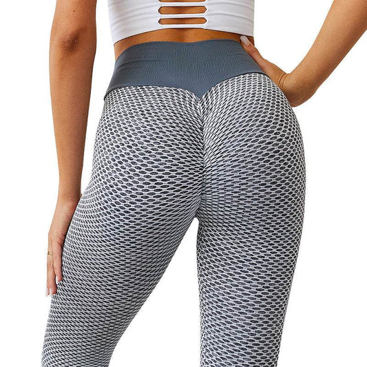 Jacquard Honeycomb Peach Hip Yoga Pants - P12 Hub Europe