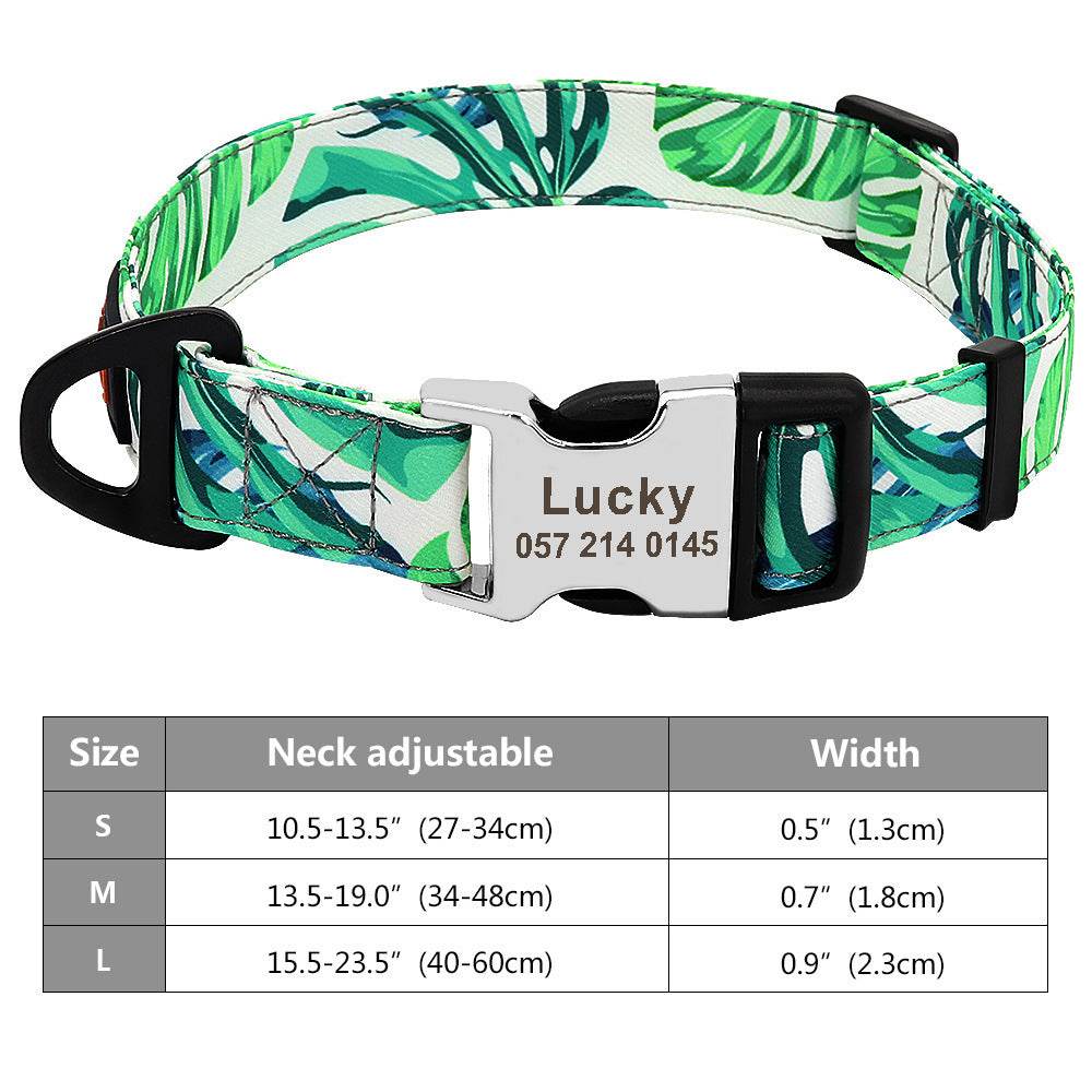 Nylon Pet Collar Personalized Customization - P12 Hub Europe