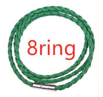Personalized Mens Braided Genuine Leather Bracelet Stainless Steel Custom Beads Name Charm Bracelet For Men With Family Names - P12 Hub Europe