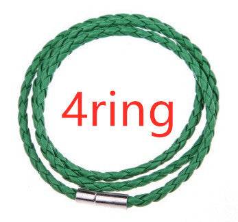 Personalized Mens Braided Genuine Leather Bracelet Stainless Steel Custom Beads Name Charm Bracelet For Men With Family Names - P12 Hub Europe