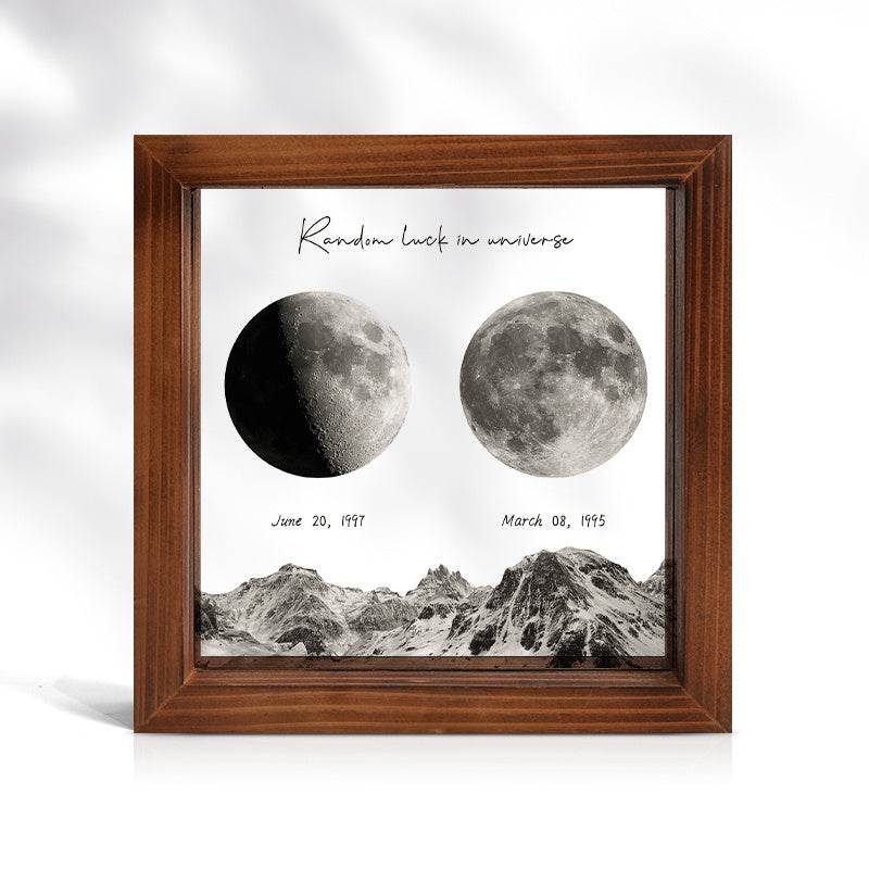 Customized Transparent Moon Frame For Couples On The Day Of Birth - P12 Hub Europe