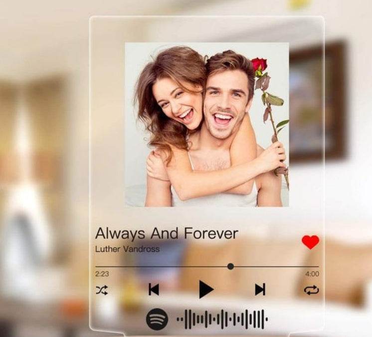 Customizable Photo Music Album Cover Night Light Carved Name Song Photo Frame - P12 Hub Europe