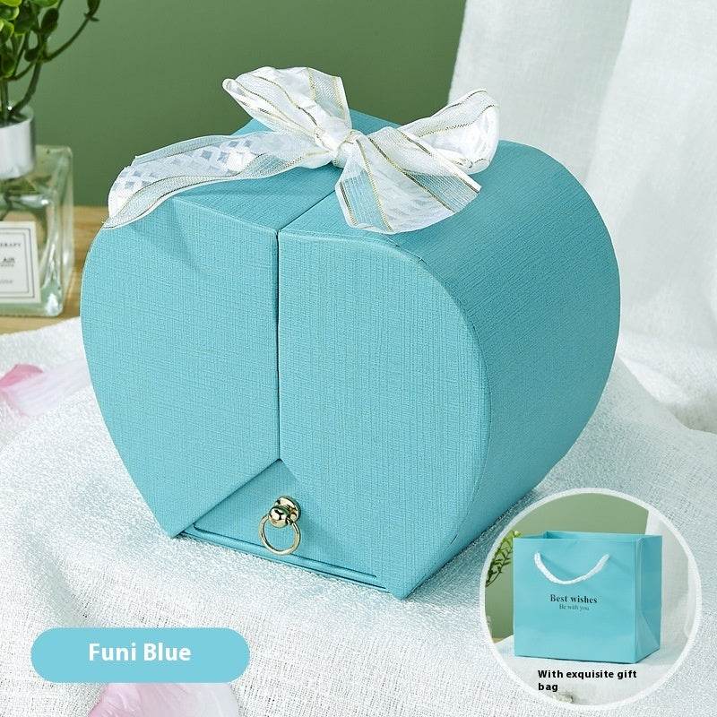 Apple Rose Jewelry Box Necklace Ring Ornament For Friends Christmas Valentine's Day - P12 Hub Europe