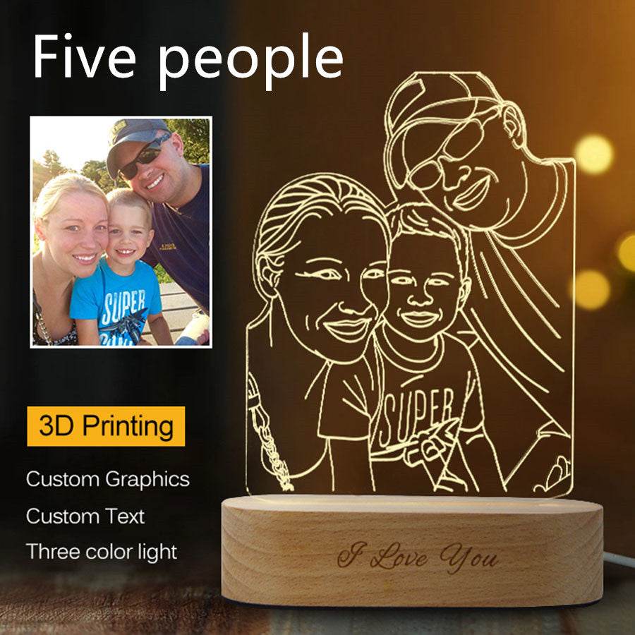 Custom Photo 3D Stereo Night Light - P12 Hub Europe