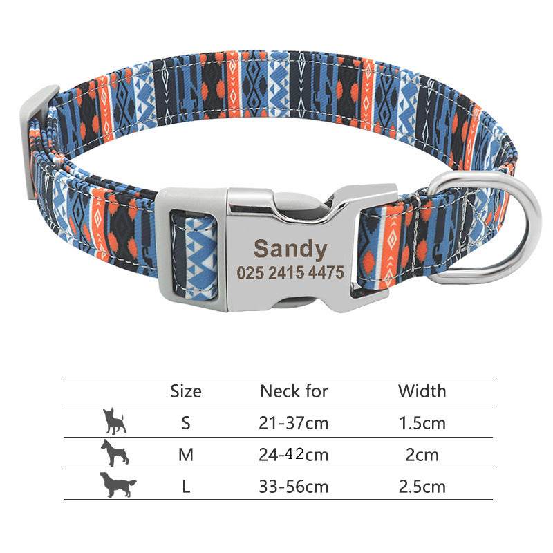 Nylon Pet Collar Personalized Customization - P12 Hub Europe
