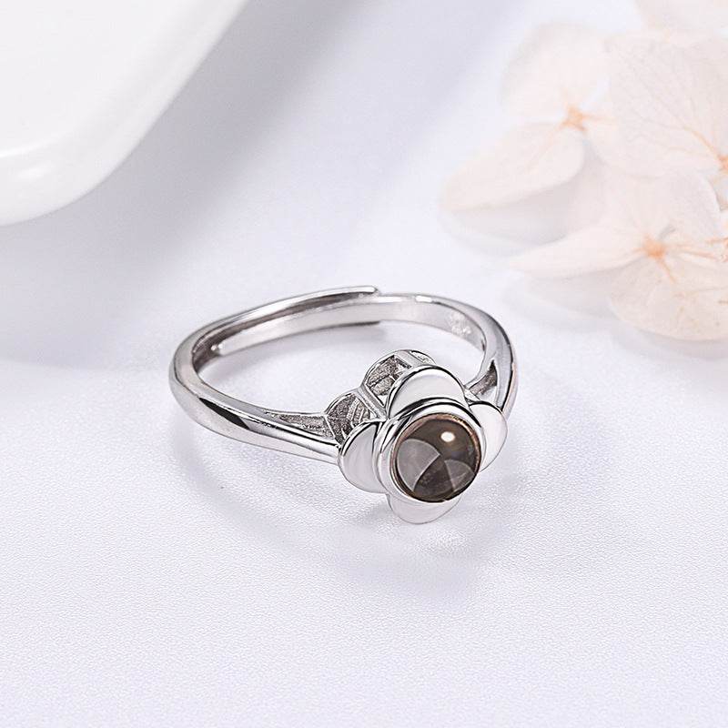 Projection Ring for Women Adjustable Couple Rings Flower Shape - P12 Hub Europe