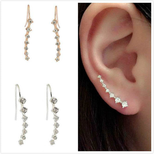 7 long rhinestone bridal earrings - P12 Hub Europe