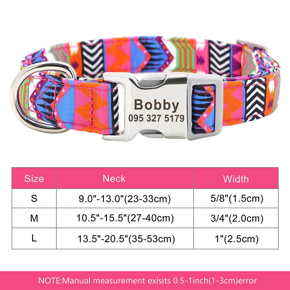 Nylon Pet Collar Personalized Customization - P12 Hub Europe