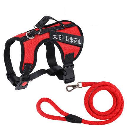 Dog Chest Harness Vest Type Traction RopeRed - P12 Hub Europe
