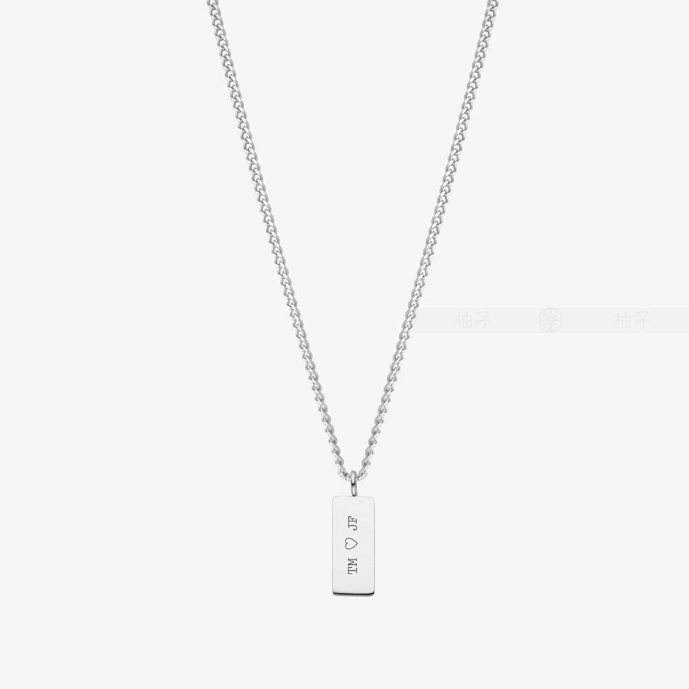 Stainless Steel Long Lettering Diy Necklace - P12 Hub Europe