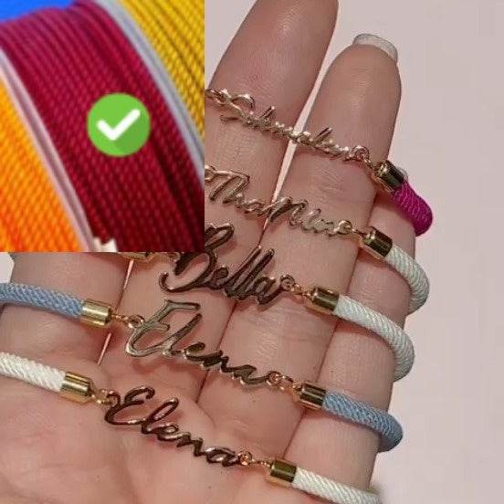 Personalized Colorful Rope Chain Custom Name Bracelet Personalized Adjustable Name Jewelry For Girls - P12 Hub Europe