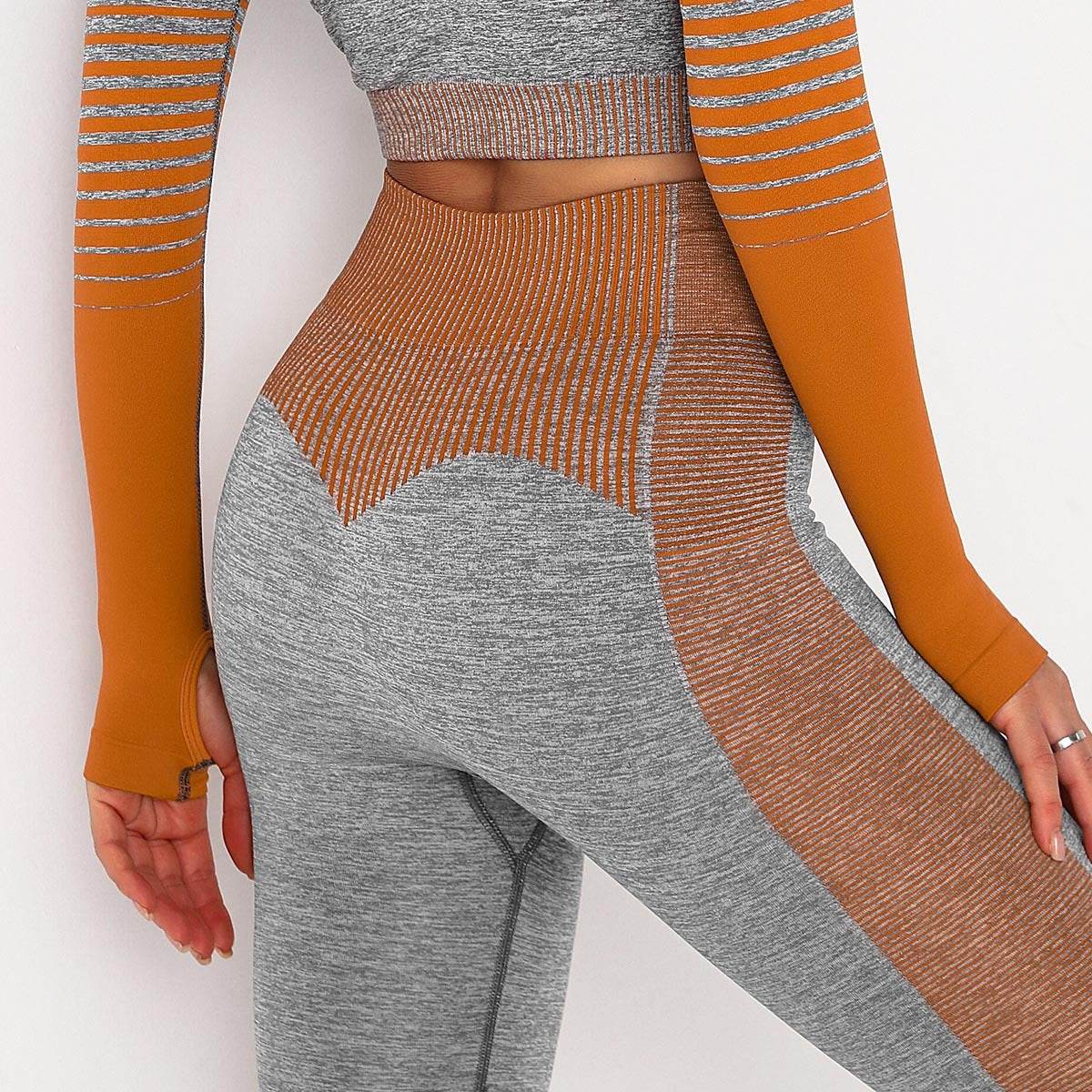 Seamless Striped Knitted Yoga Fitness Pants - P12 Hub Europe