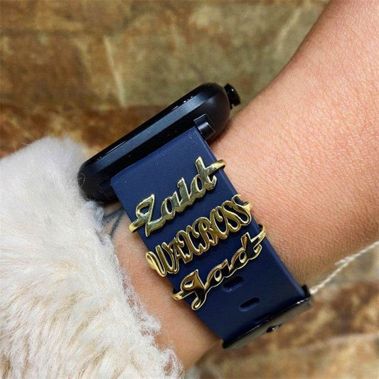 Stainless Steel Name Nameplate Creative Personalized Watch Band Custom English Letters Ornament - P12 Hub Europe