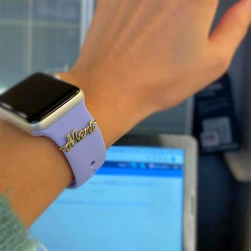 Stainless Steel Name Nameplate Creative Personalized Watch Band Custom English Letters Ornament - P12 Hub Europe
