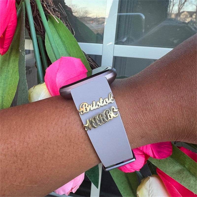 Stainless Steel Name Nameplate Creative Personalized Watch Band Custom English Letters Ornament - P12 Hub Europe