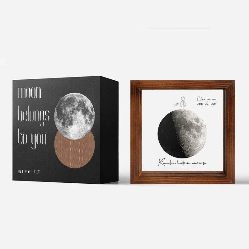Customized Transparent Moon Frame For Couples On The Day Of Birth - P12 Hub Europe