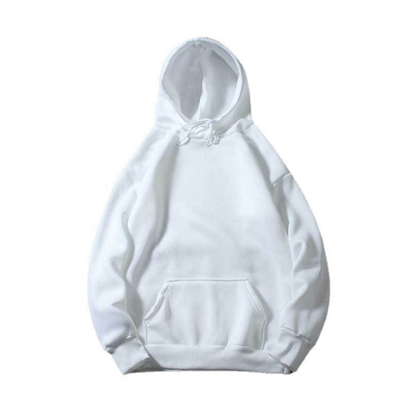 Loose Blank Hoodie With Plush Solid Color - P12 Hub Europe