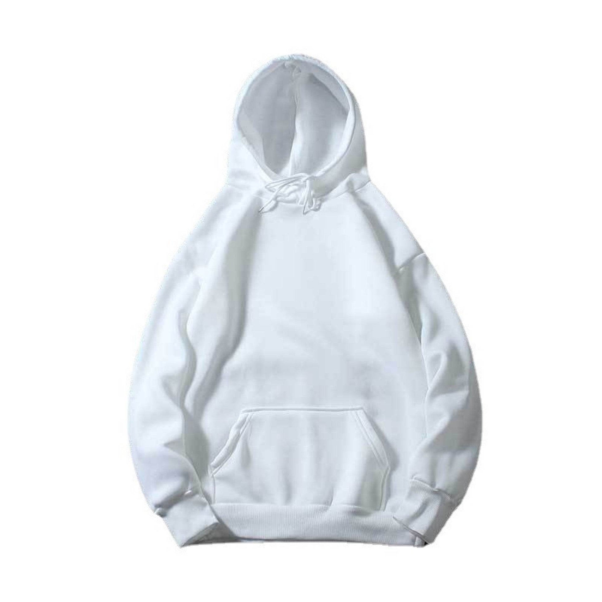 Loose Blank Hoodie With Plush Solid Color - P12 Hub Europe