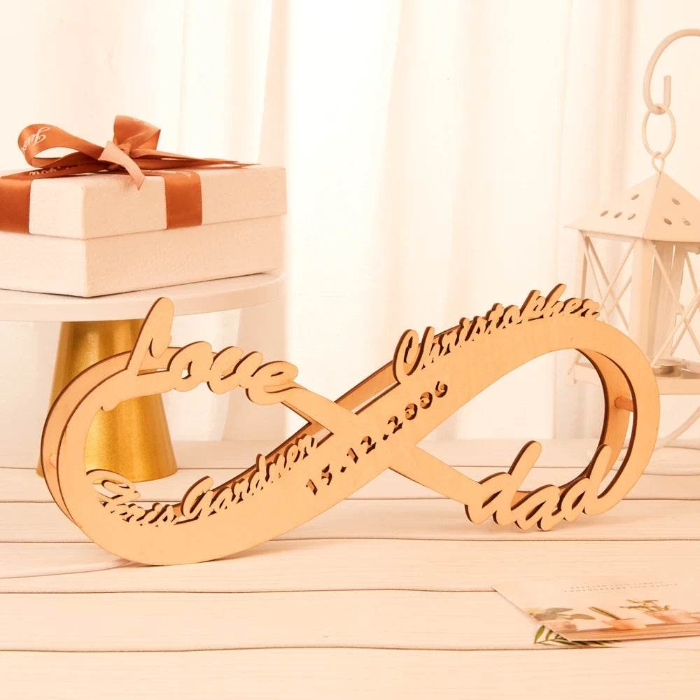 Wooden Lamp Lovers Infinite Name Table Lamp - P12 Hub Europe