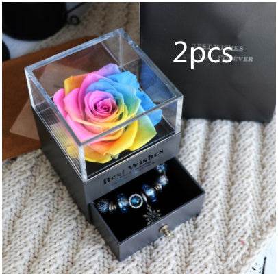 Eternal Flower Rose Jewelry Box for Birthday Presents Valentines Day Wedding Gift - P12 Hub Europe