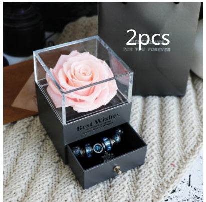 Eternal Flower Rose Jewelry Box for Birthday Presents Valentines Day Wedding Gift - P12 Hub Europe