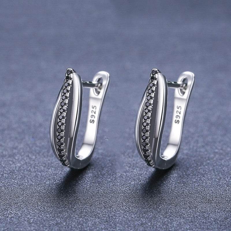 Copper Retro Hong Kong Style Zircon Earrings - P12 Hub Europe