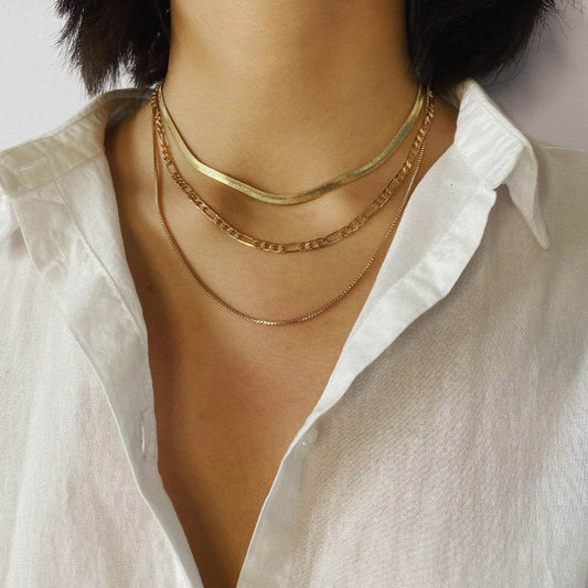 Punk Geometric Snake Bones Chain Multi-layer Necklace - P12 Hub Europe