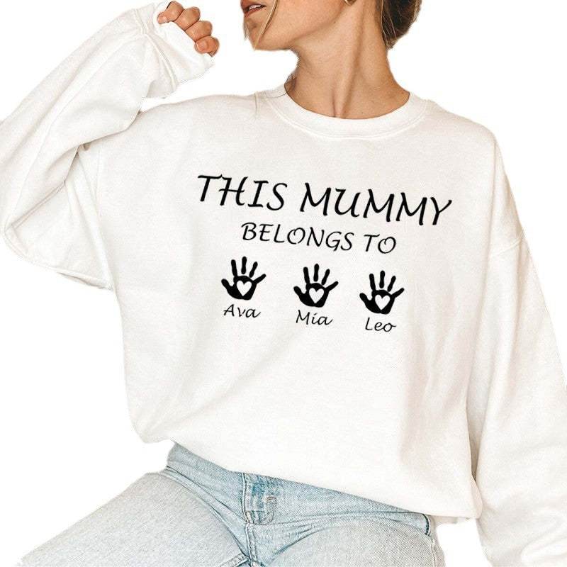 Customized Letter Name Round Neck Hoodie From Europe And America - P12 Hub Europe