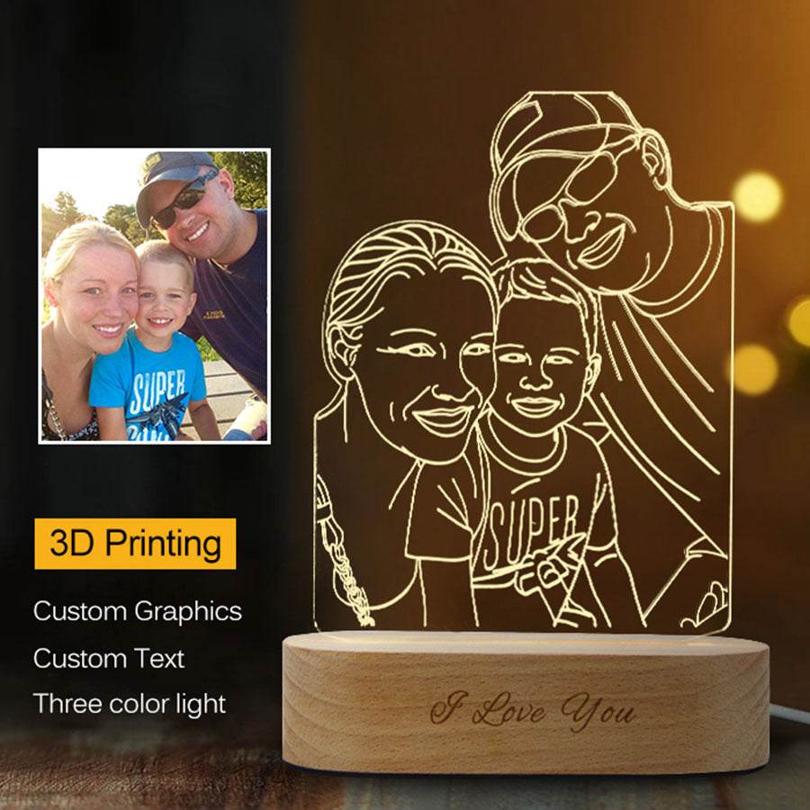 Custom Photo 3D Stereo Night Light - P12 Hub Europe