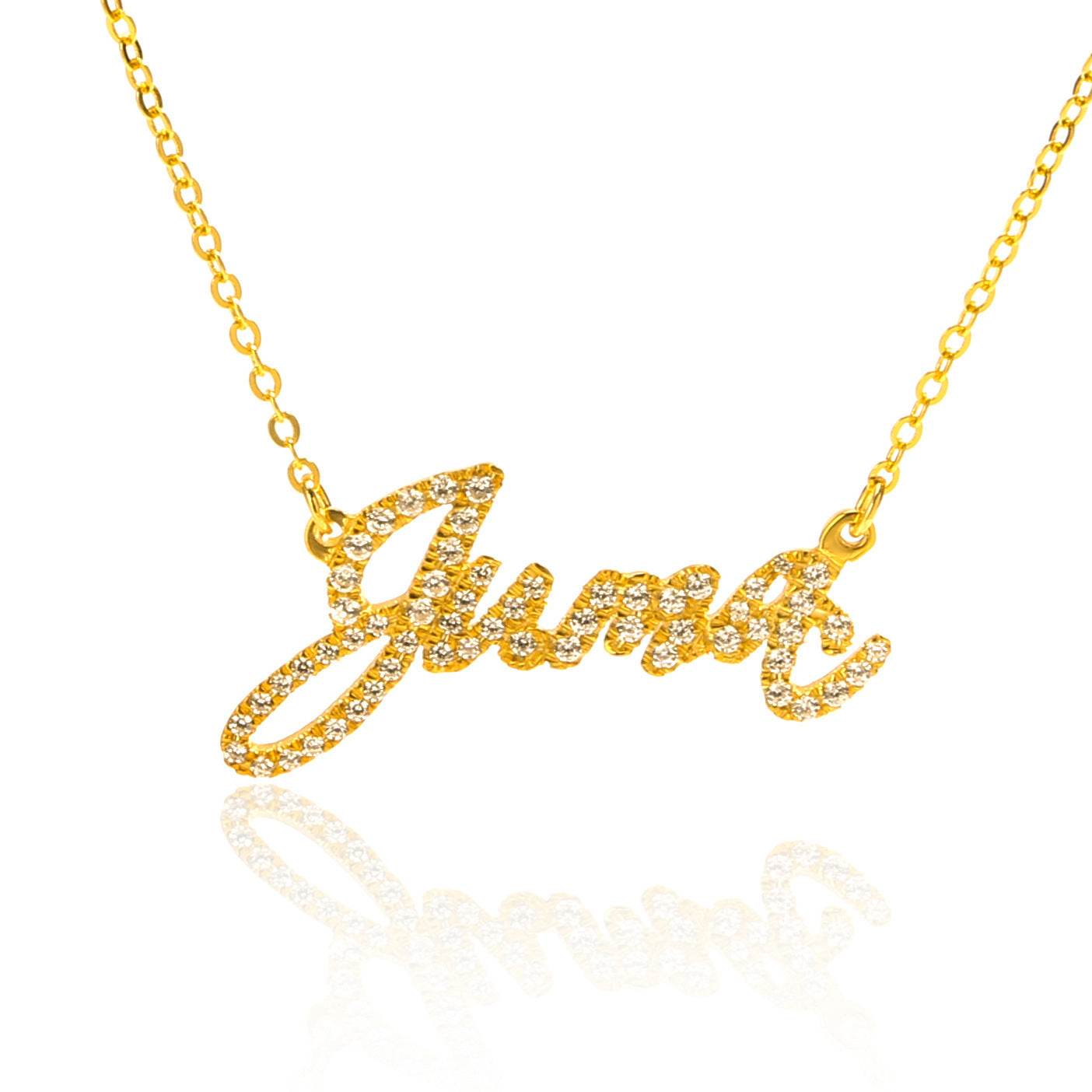 925 Sterling Silver Full Diamond Necklace Customization - P12 Hub Europe