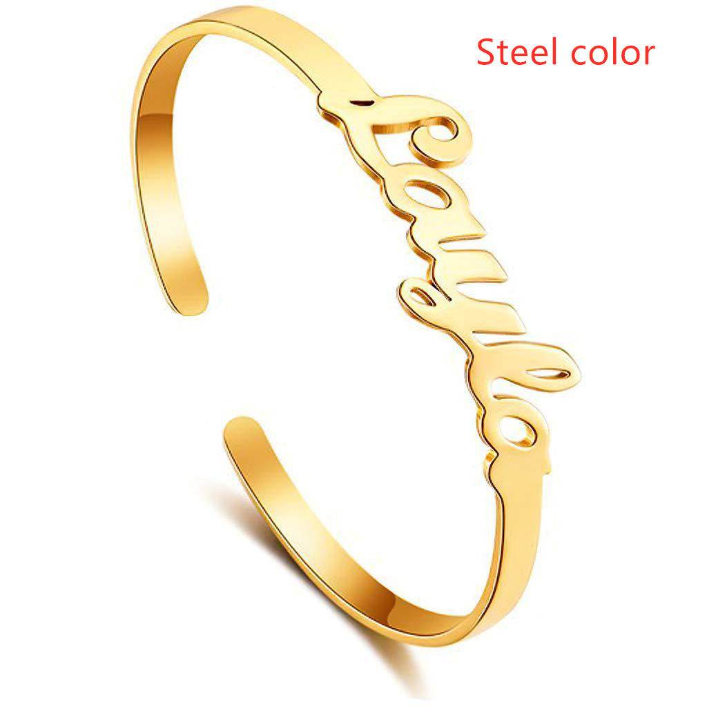 Personalized Creative Stainless Steel Custom Cut Name Bracelet - P12 Hub Europe