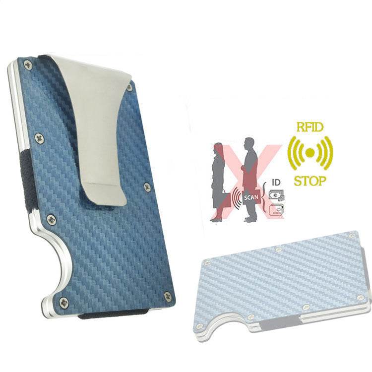 Carbon Fiber Card Holder RFID Metal Wallet - P12 Hub Europe