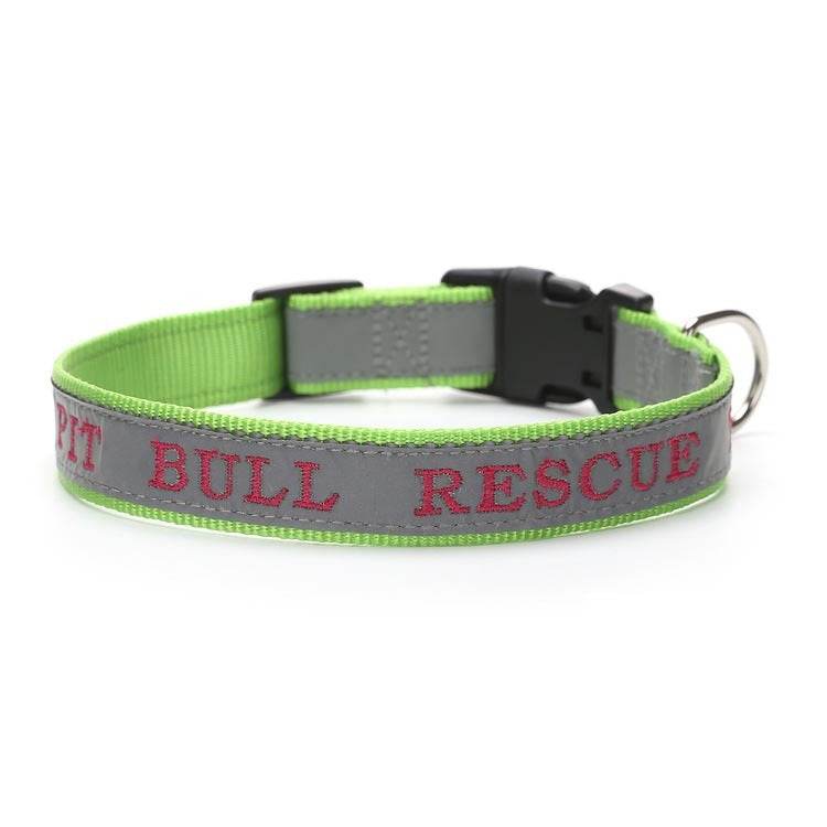 Personalized Phone Name Embroidered Reflective Dog Collar - P12 Hub Europe