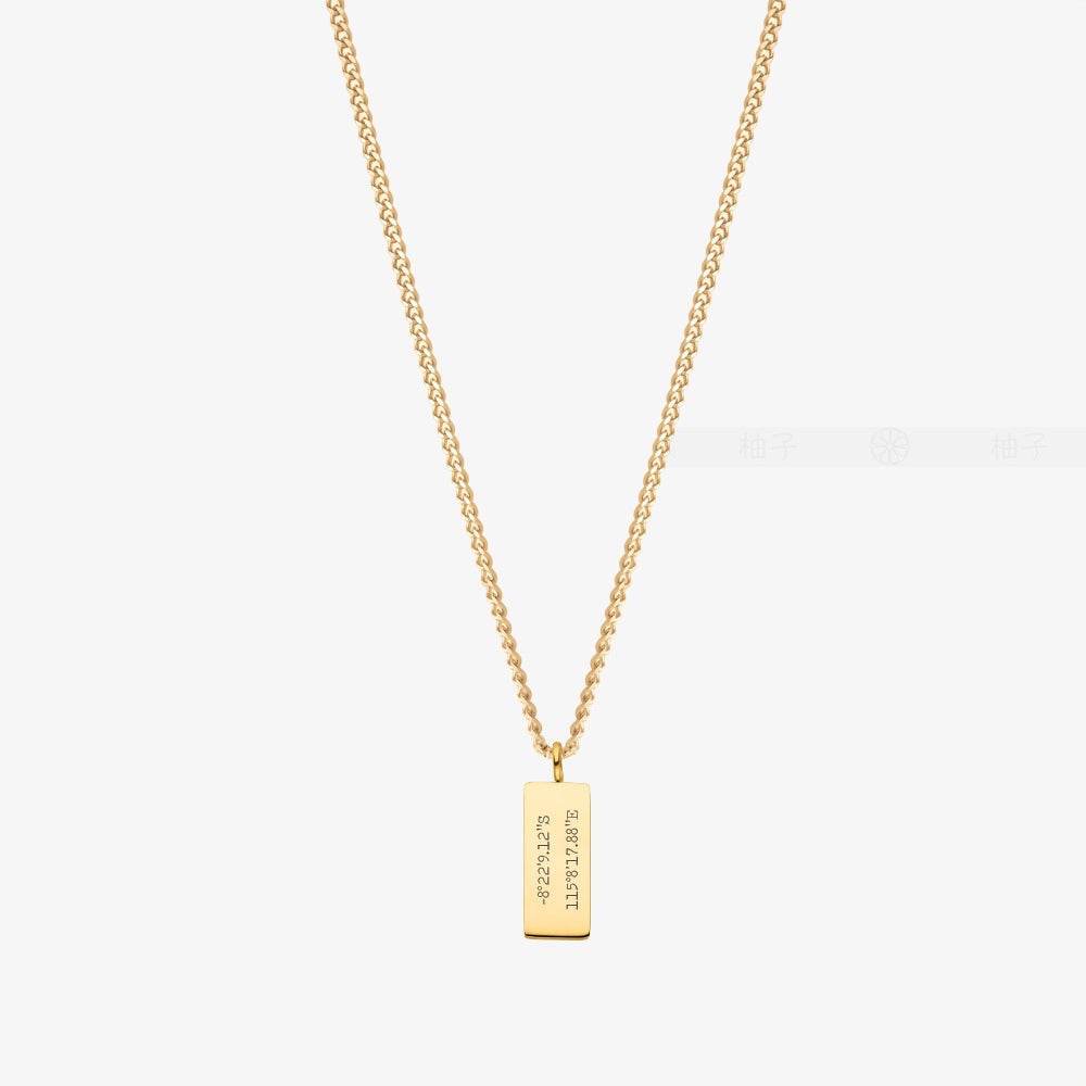 Stainless Steel Long Lettering Diy Necklace - P12 Hub Europe